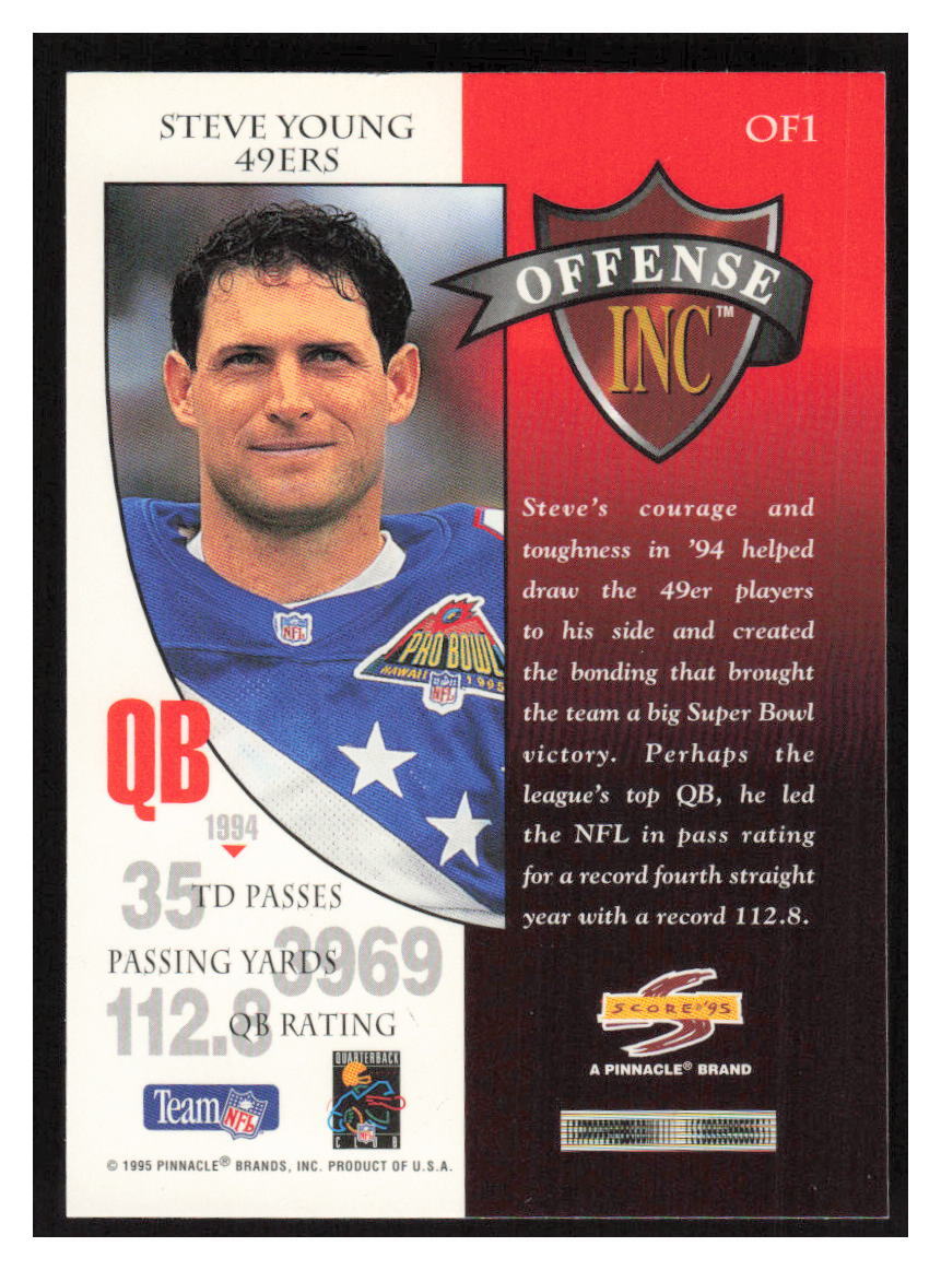 1995 Score Offense Inc #OF1 Steve Young - San Francisco