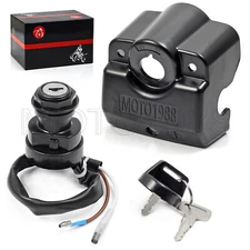 For YAMAHA Blaster 200 HANDLE BAR KEY SWITCH MOUNT & Ignition Key Switch 1992-06