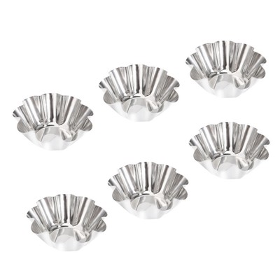  6 Pcs Tins Mini Pie Non-stick Tart Molds Easy Release Baking