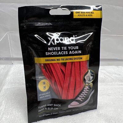 New Xpand Never Tie Your Shoelaces Again Shoe Lace 18 Red