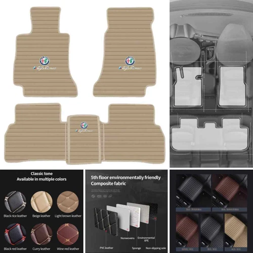 For Alfa Romeo Giulia Stelvio 2017-2023 Car Floor Mats Custom Foot Pad Carpets - Bild 33 von 39