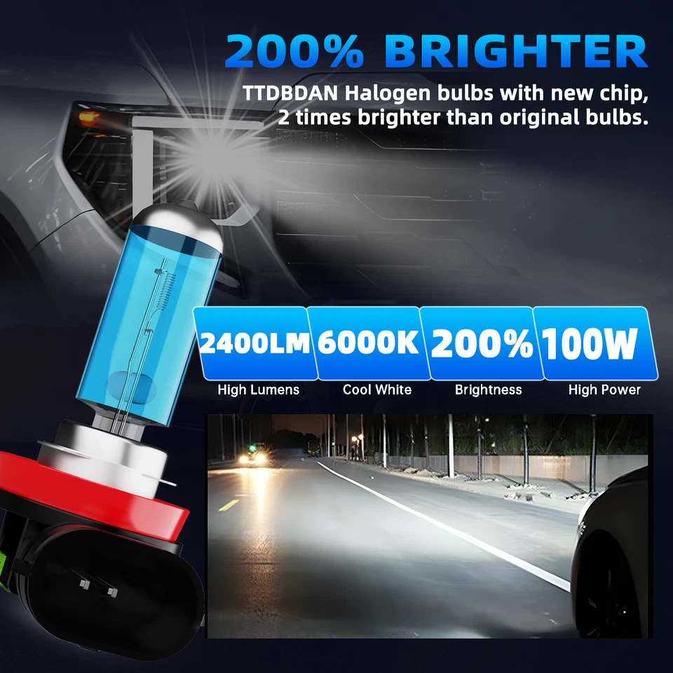 Halogen Bulb H7 H7 Headlight kit H11 Fog Light Bulbs For BMW 330i 2002-2006 - Изображение 3 из 4