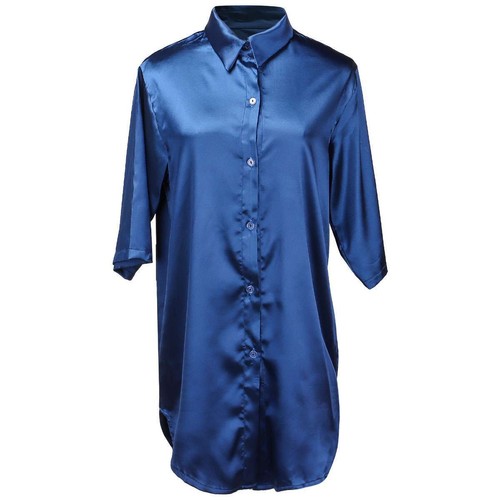Women Satin Sleep Shirt Lingerie Nightgown Sleepwear Silk Bathrobe US Valentines - Afbeelding 14 van 16
