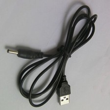 1PCS USB 2.0 To DC 3.5 1.35mm Barrel Connector Jack Power Cable Black 1M