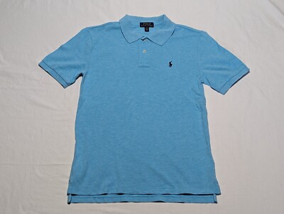 Polo Ralph Lauren Light Blue Cotton Polo T-shirt Size Large RN41381