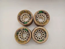 Vintage 90s / Y2K RUDE DUDE Skate Wheels 62mm, outdoor, preowned, white purple