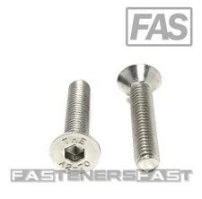 (25) M6 x 1.0 x 30 Stainless Steel Flat Head Socket Cap Screws DIN7991 M6-1.0 A2