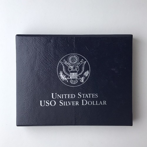 1991 D BU USO Silver Dollar Commemorative Coin w/ Box & COA UNCIRCULATED US Coin - Picture 3 of 4