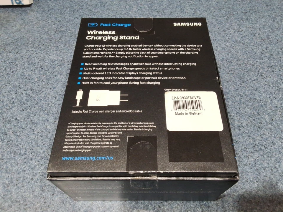 Samsung EPNG930 Qi Wireless Charging Stand for Galaxy S8 - Black - Image 2 of 3