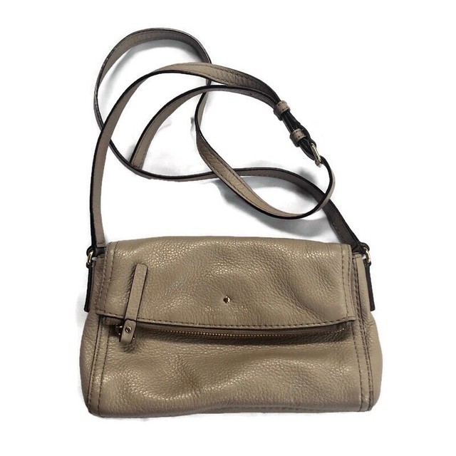 Kate Spade Crossbody Handbag zipper purse adjustable strap leather tan bag | eBay