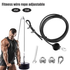 Adjustable Steel Wire Rope Kit DIY Weight Multi Gym Cable Fitness Pulley Sports