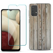 Slim Case for Samsung Galaxy A32 5G, w/ Tempered Glass - Wood Print