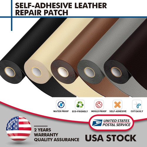 Stick-on Leather Repair Tape Self-Adhesive Patch Car Seats Couch Furniture Sofa