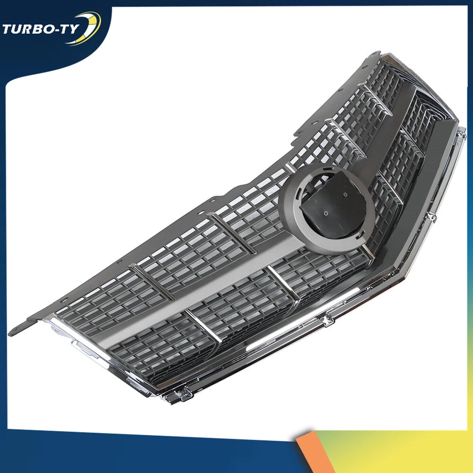 Front Upper Grille With For Cadillac SRX 2010 2011 2012 Chrome GM1200629 Foto 4 de 4