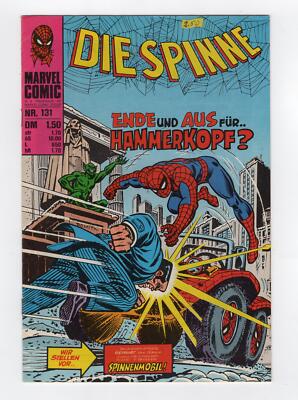 1974 MARVEL AMAZING SPIDER-MAN #130 1ST APP OF SPIDERMOBILE KEY RARE GERMAN