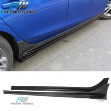 Fits 22-25 Honda Civic 4DR Carbon Fiber Print Mug Style Side Skirts Rocker Panel