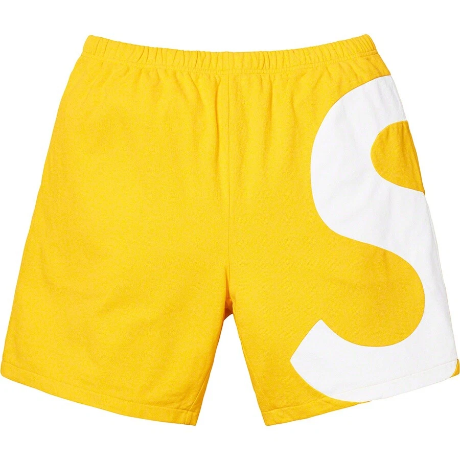 Supreme S/S S Logo Short Yellow Size XL % Authentic in Hand