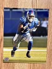 Plaxico Burress autographed signed 8x10 photo NFL Giants Mounted Memories