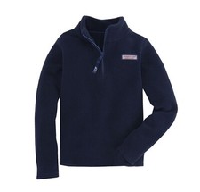 Vineyard Vines Kids Harbor Half Zip Fleece Pullover Sweater Blue Girls Size L