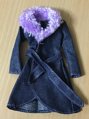 Barbie My Scene Dress To Impress Madison Doll Faux Fur Denim Coat Outfit  Rare | eBay