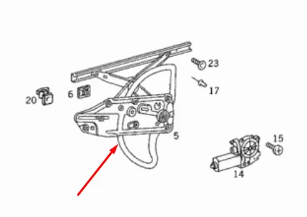 MERCEDES-BENZ S-CLASS W140 REGULADOR DE JANELA FRONTAL ESQUERDA A1407202946 NÃO🇺🇸DEVERES - Imagem 2 de 2