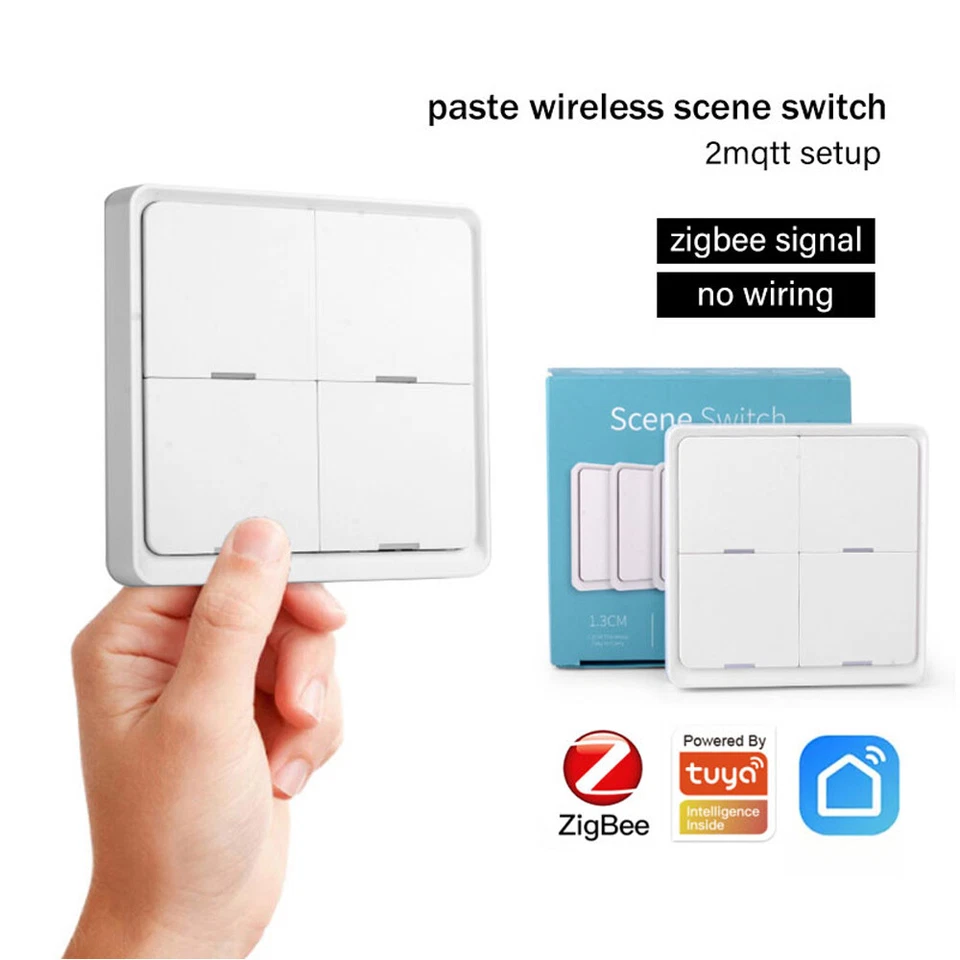 Tuya Zigbee Smart Switch Funkschalter kabellos Szene Wandschalter Fernbedienung - Bild 4 von 4
