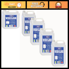 5L White Vinegar - Food Grade Cleaning, Weed Killer, Limescale Remover, Glass Cl 6.80 per litre