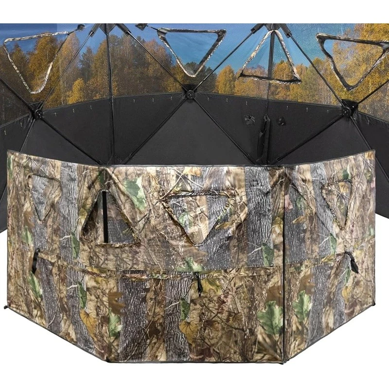 One Way See Through Camouflage Deer Blind Pop Up Ground Hunting Tent 3 Sided New - Image 2 of 4