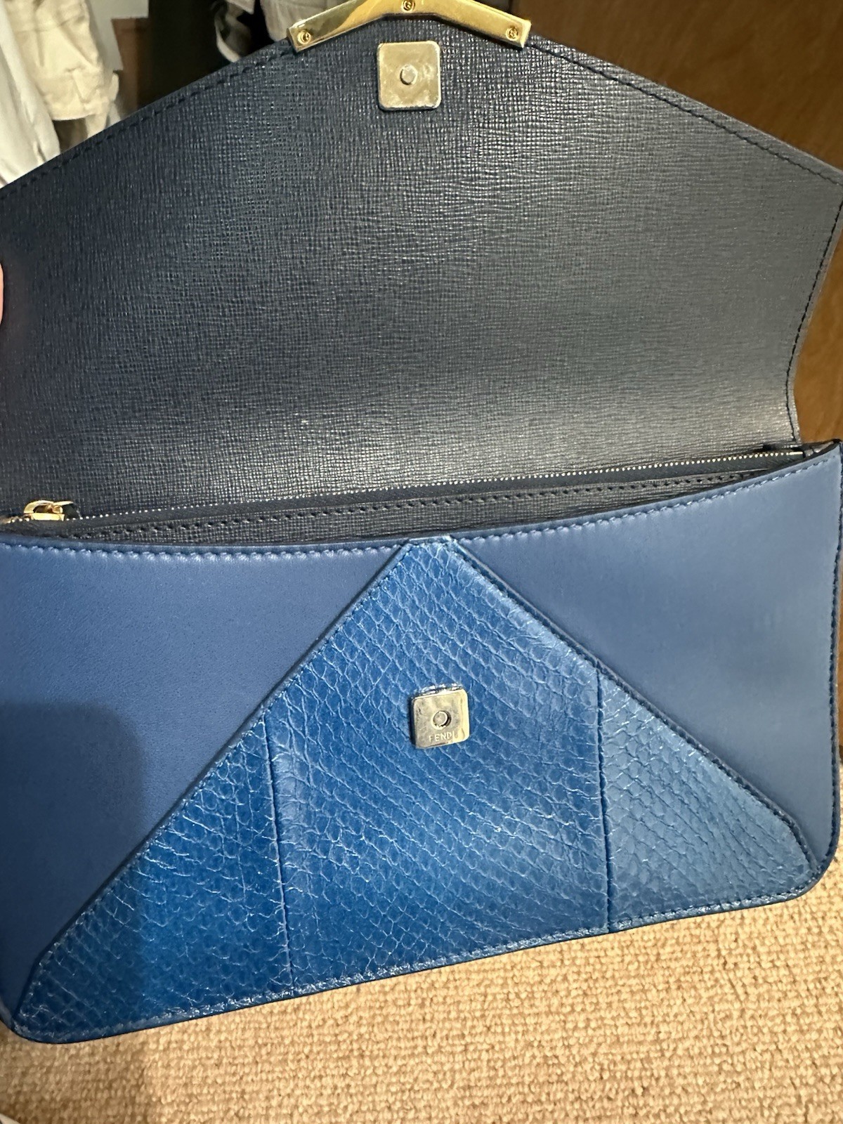 Fendi Python Envelope Clutch - image 3