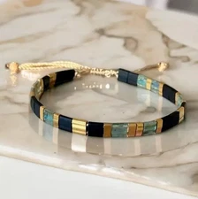 Miyuki TilA 24k Gold Plated Handmade Boho Women Adjustable Healing Bracelet Gift