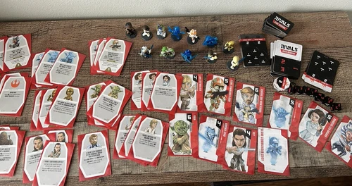 Star Wars Rivals Game Series 1 Light Side lot of  12 characters and cards + more