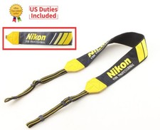  MINT Nikon Pro Professional Neck Strap Black Yellow Film Camera From JAPAN