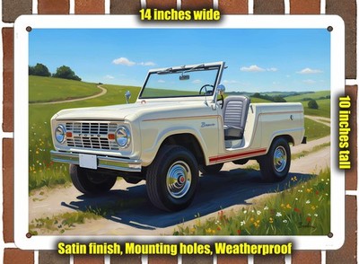 Metal Sign - 1966 Ford Bronco 10 Oil Painting - 14x10