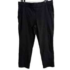 Counterparts Womens Flat Front Pull On Straight Leg Stretch Dress Pants Black XL