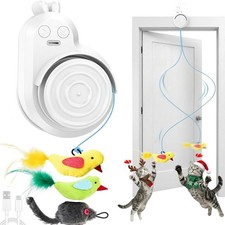 Interactive Cat Toys for Indoor Cats - Automatic Flying Bird Feather 