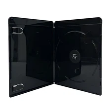 PREMIUM SLIM GLOSSY Black 4K Blu-Ray Single Cases 7MM Lot