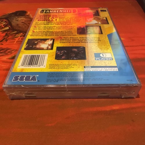 Fahrenheit Sega CD / 32X Factory Sealed Brand New Game W/ Hang Tab Mint !! - Picture 3 of 7