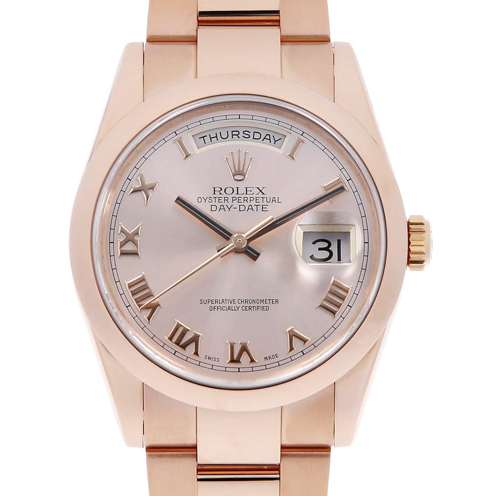 Rose Gold Rolex Day Date Second Hand ROLEX Day Date 118205 Pink
