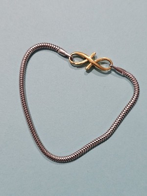 JLO ENDLESS Infinity Gold Verschluss 925 Sterling Silber Serpentin Armband 8'' #3050