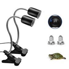 2 Pack Reptile Heat Lamps with 360  Rotatable Clips, UVA  UVB Spectrum for T...