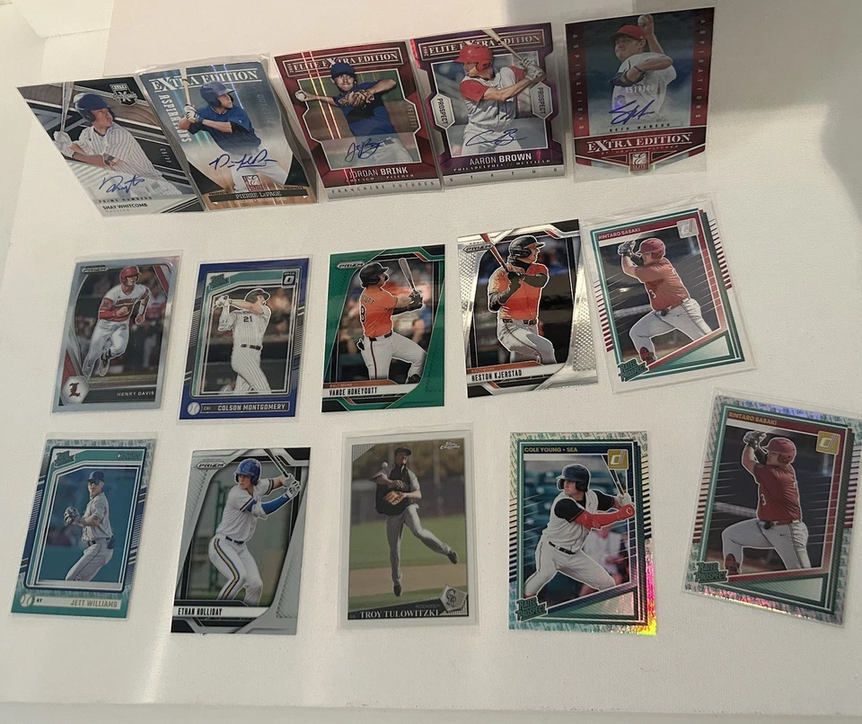 Lote de cartas MLB varios jugadores novatos, perspectivas de leyendas Foto 4 de 4