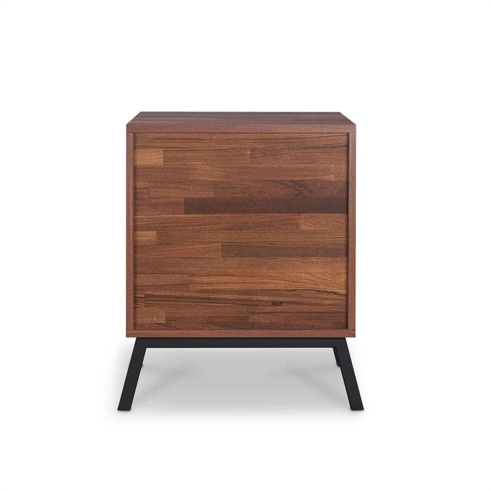 Acme Furniture Karine Walnut and Sandy Black End Table - Image 4 of 4