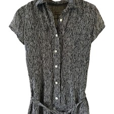 Banana Republic Dress Vintage Long Zebra Print Size 0