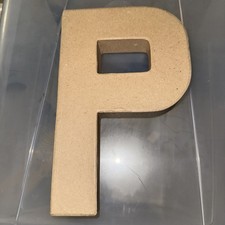 “P” LARGE PAPIER MACHE LETTERS 20.5CM 8 INCH 