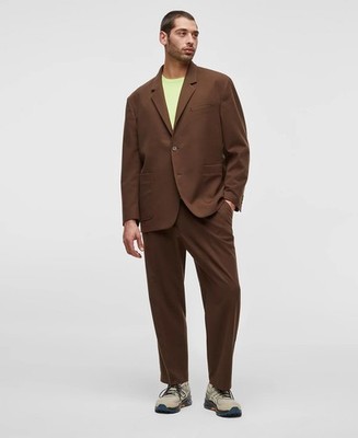 Mode of One Men's Relaxed-Fit Blazer Dark Walnut XXL