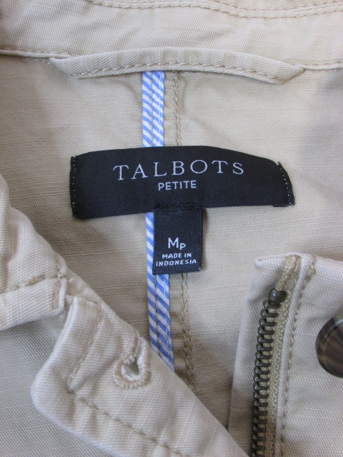 talbots beige utility jacket size medium nwt pock… - image 4