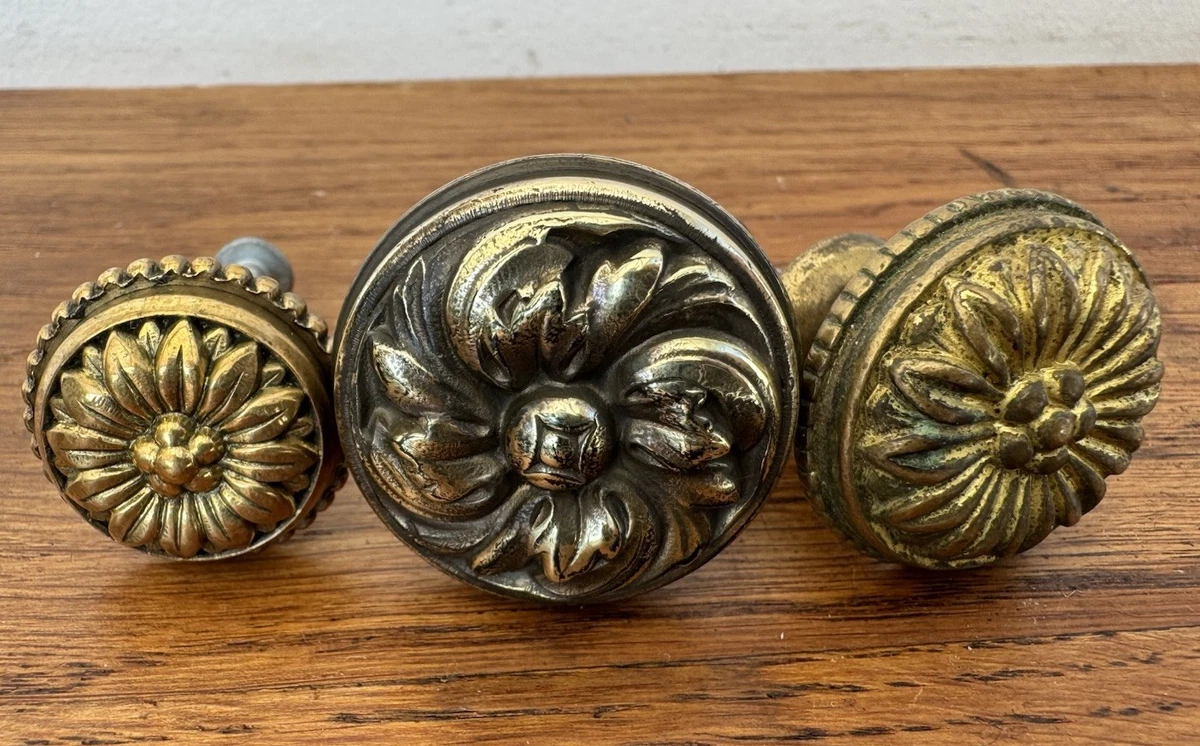 Bouton de tiroir ancien porcelaine et laiton en ance | Clasf maison