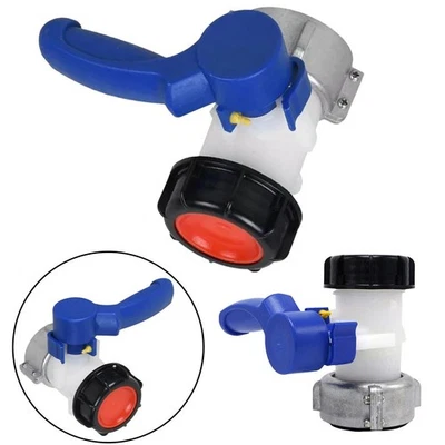 Robinet Vanne Adaptateur Sortie Citerne IBC S60x6 Raccord Conteneur Eau - Photo 1/4