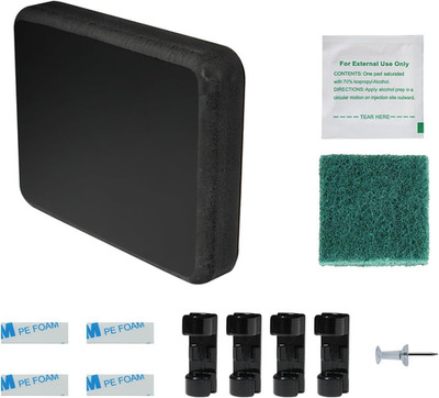 Black - Standard Size Stern Pad Screwless Transducer Mounting Kit Marine-Grade