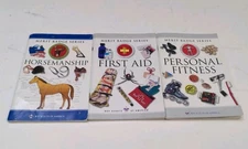 Lot of 3 Boy Scouts of America Merit Badge Series Books-horsemanship, First Aid,